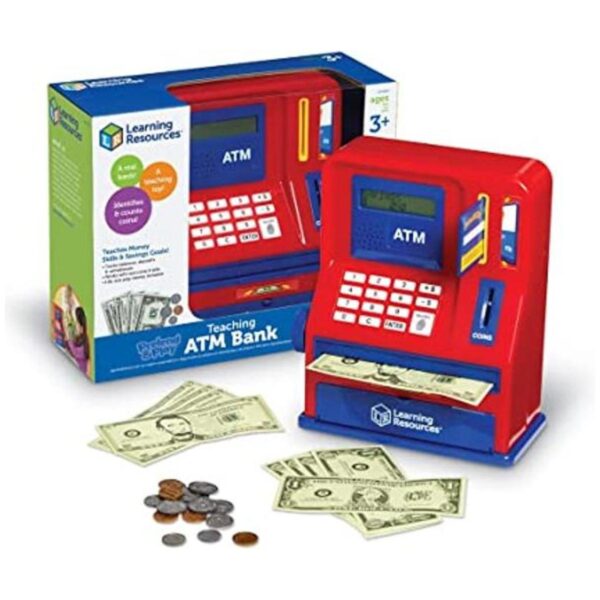 Learning Resources Teaching ATM Bank 32 piezas juguetes_1