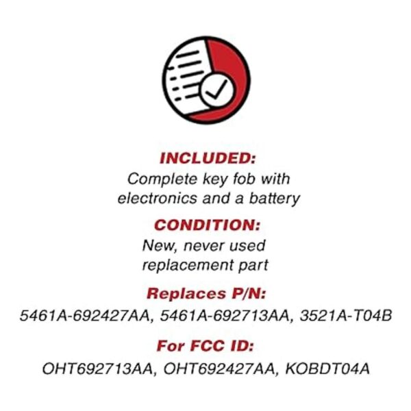 Control remoto para automóvil KeylessOption OHT692427AA_3