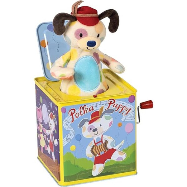 Muñeco en caja de sorpresas de Schylling Puppy Dancing_1