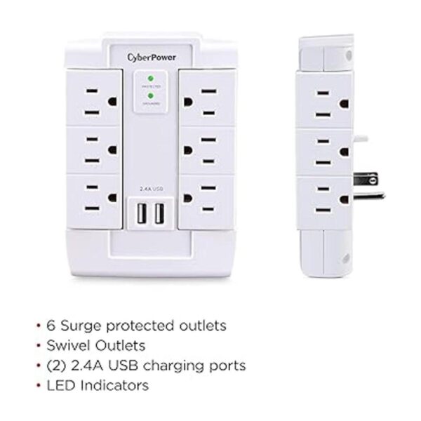 CyberPower CSP600WSU Protector de sobretensiones 6 CA_4