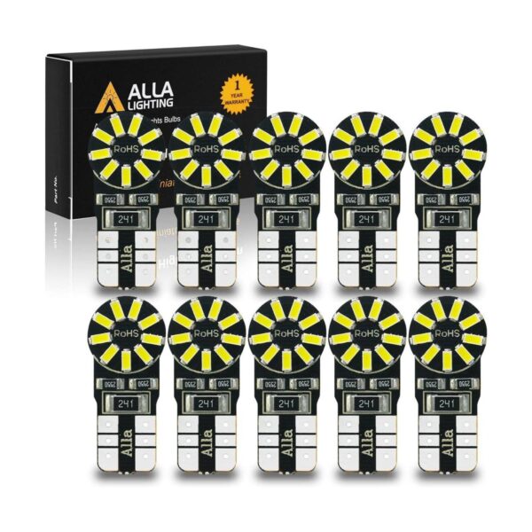 4 unidades Alla Lighting T10 Wedge 194 168 2825 W5W CANBU_1