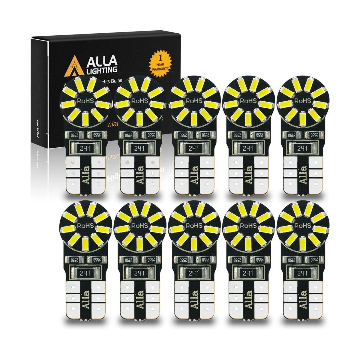 4 unidades Alla Lighting T10 Wedge 194 168 2825 W5W CANBU