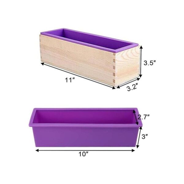 Ogrmar Molde rectangular flexible de silicona para jabón_4