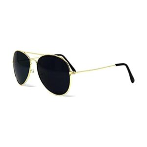 Gafas de sol de aviador oscuro dorado Gafas de sol de_1