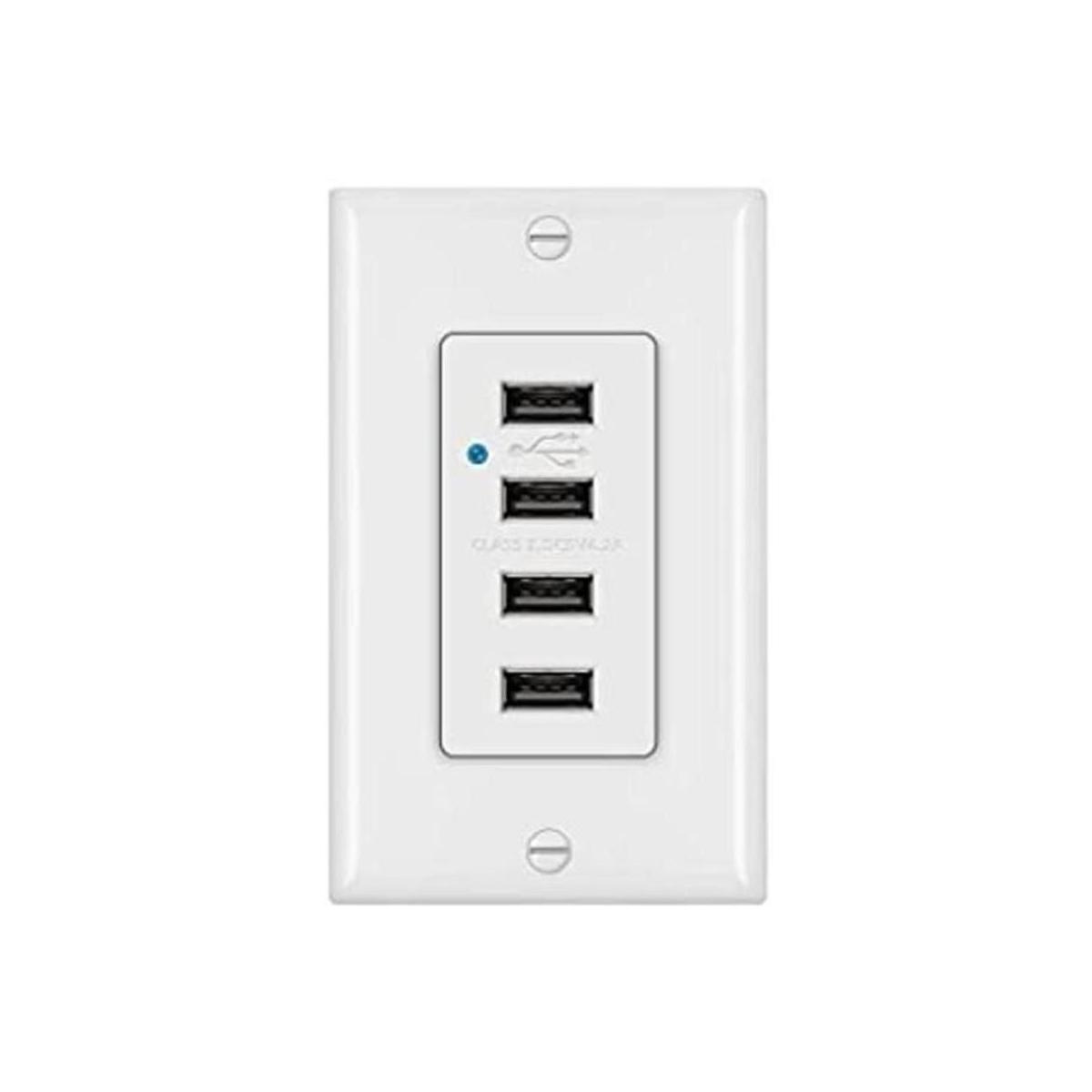 BESTTEN Toma de corriente USB de 4.2 A21 W con 4 puertos