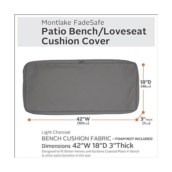 Classic Accessories Montlake Funda de cojín para banca de