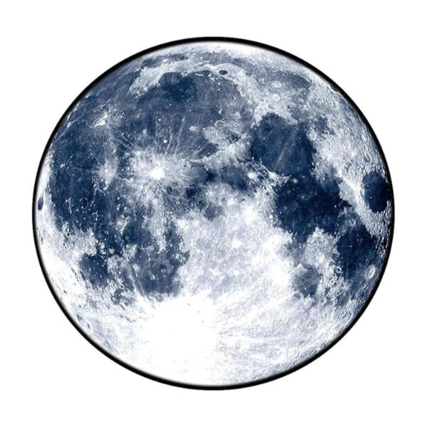 SYROVIA Blue Moon Round Area Rug 2 in Diameter Bedroom_1