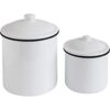 Creative CoOp Juego de 2 latas color blanco_1
