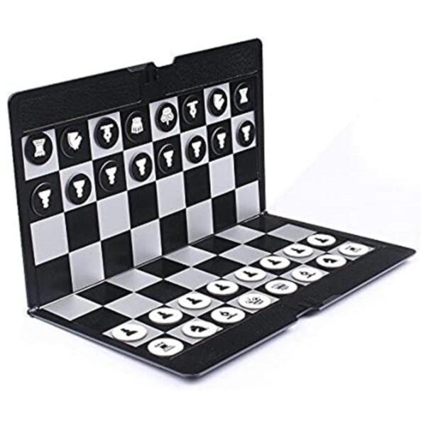 Plegable Mini Magnetic Chess Set Portable Wallet Pocket_1