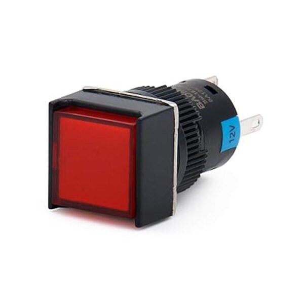 Baomain 16 mm Interruptor Pulsador Latching cuadrado Tapa_3