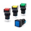 Baomain 16 mm Interruptor Pulsador Latching cuadrado Tapa_1