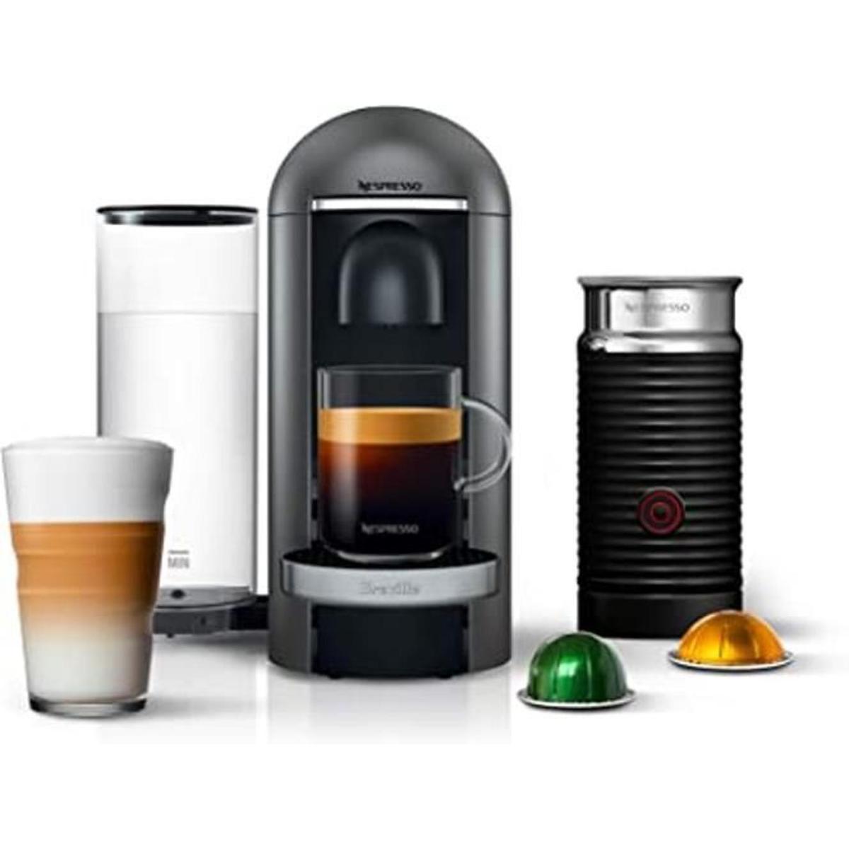 Cafetera Nespresso VertuoPlus Titan de lujo y sus