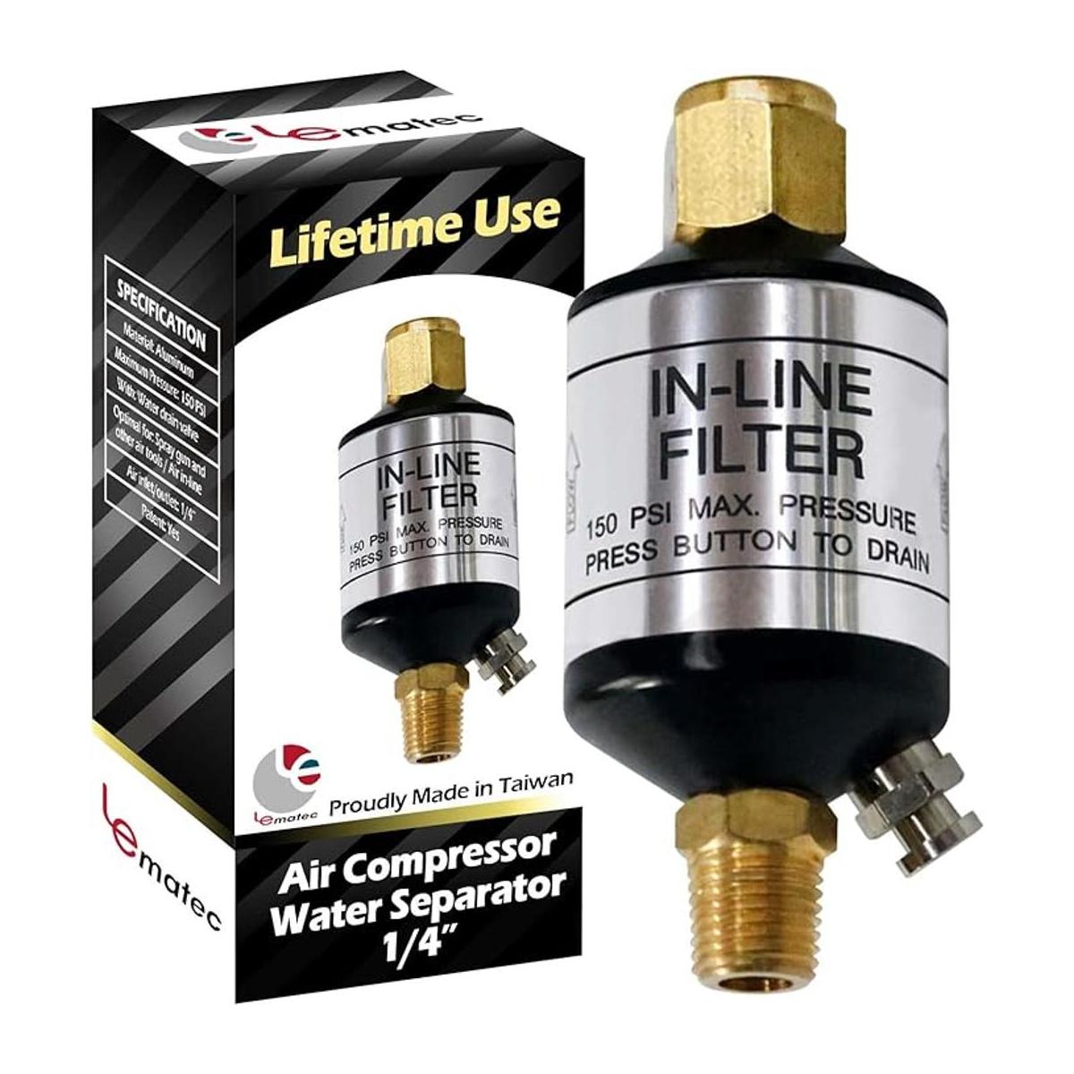 Separador de aceite y agua con filtro compresor con