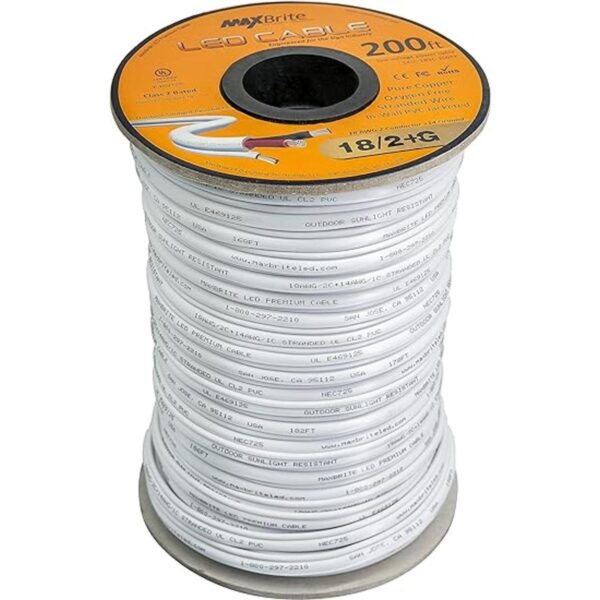 Bobina de 200 pies 18 AWG cable LED de bajo voltaje 3_2