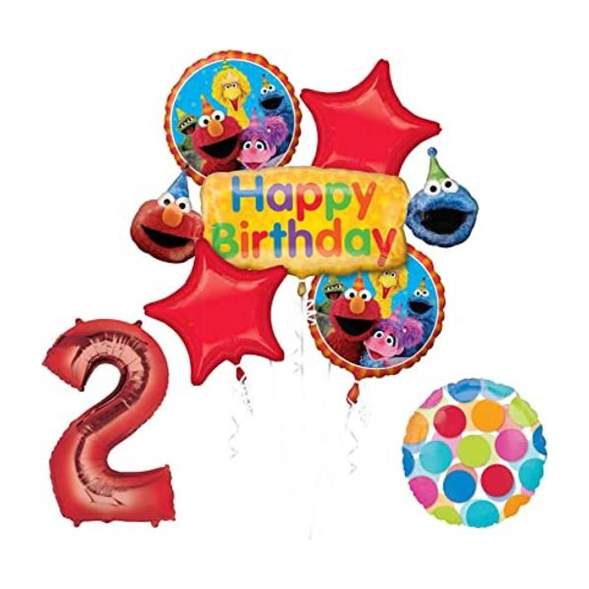 Elmo and Friends Kit de globos para decoración de segundo