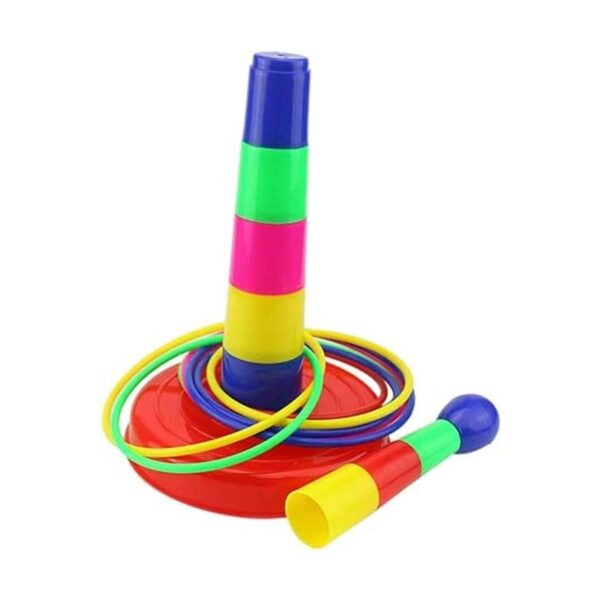 Ogrmar Juego de anillos deportivos de plástico colorido de_4