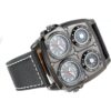 Avaner Reloj de pulsera punk para hombre doble zona
