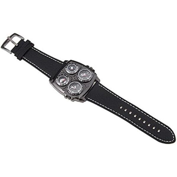 Avaner Reloj de pulsera punk para hombre doble zona