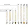 Bombilla LED tubular vintage de filamento regulable T30 de