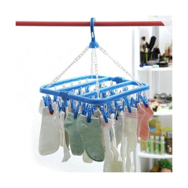 Groupcow Tendedero con clip y percha para ropa 32 clips