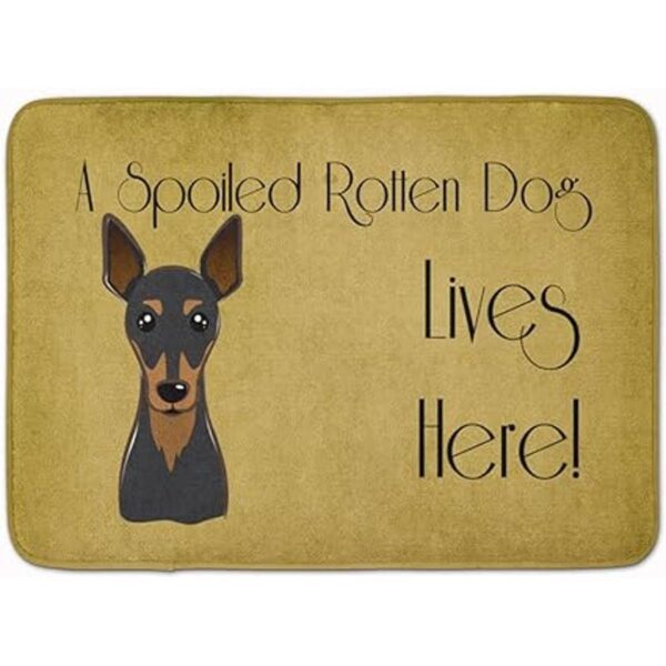 Carolines Treasures BB1488RUG Min Pin Spoiled Dog Lives_1