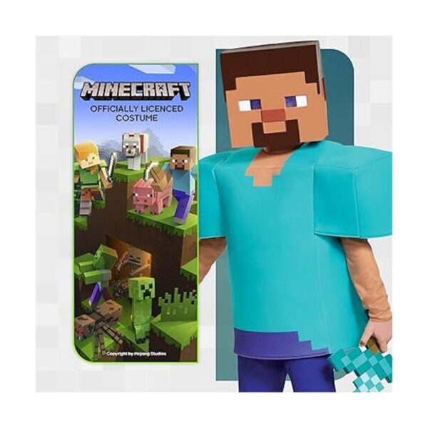 Steve Deluxe Disfraz de Minecraft multicolor M 78_2