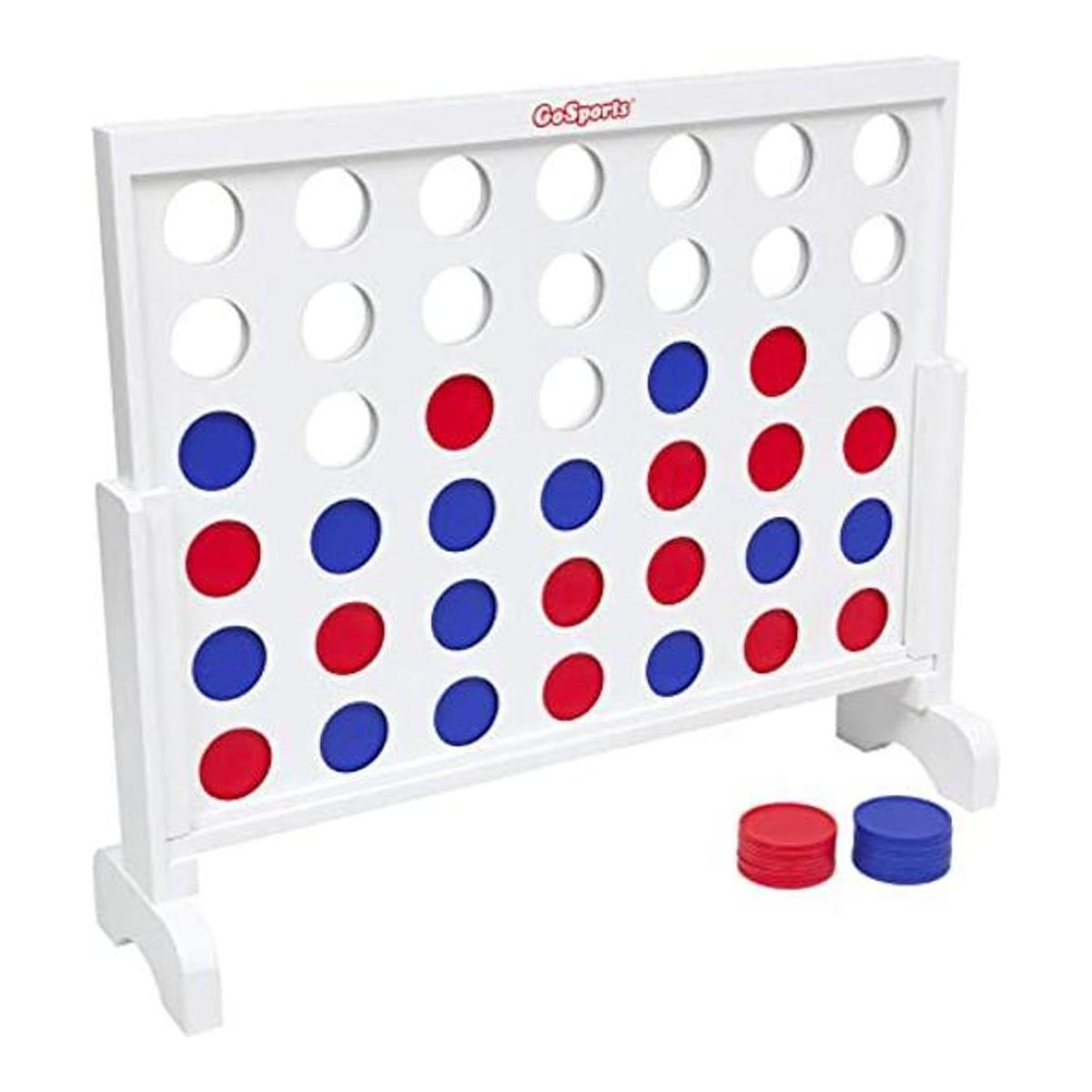 GoSports Juego gigante de madera 4 en una fila de 3 pies