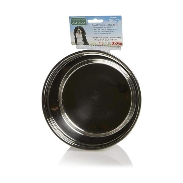 Lixit Crock de acero inoxidable Jumbo acero inoxidable