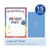 Fiesta de cumpleaños Invitaciones con sobres 15_5