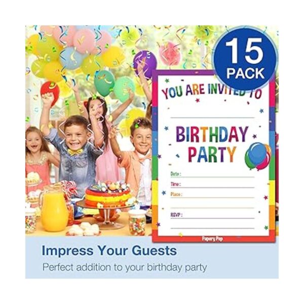 Fiesta de cumpleaños Invitaciones con sobres 15_6