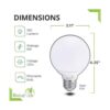 Bioluz LED focos en forma de globo con luz LED ajustable