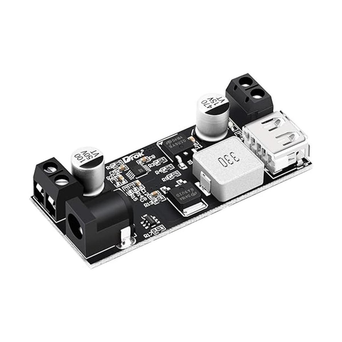 Convertidor Buck de 12 V a 5 V DROK 5 A regulador de