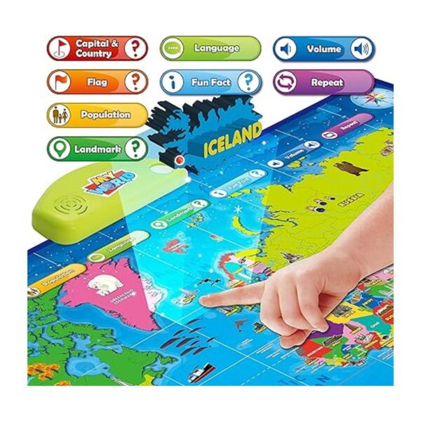 BEST LEARNING iPoster My World Interactive Map Juguete_3