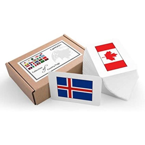 CARDDIA Colección completa de 240 tarjetas de banderas de_1