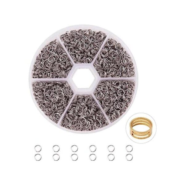 PH PandaHall 1120 anillos divididos de acero inoxidable
