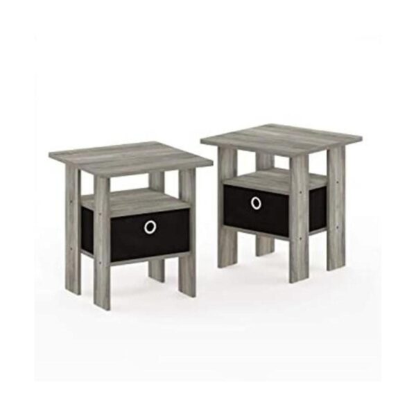 Mesa de noche con cajón Furinno Madera_1