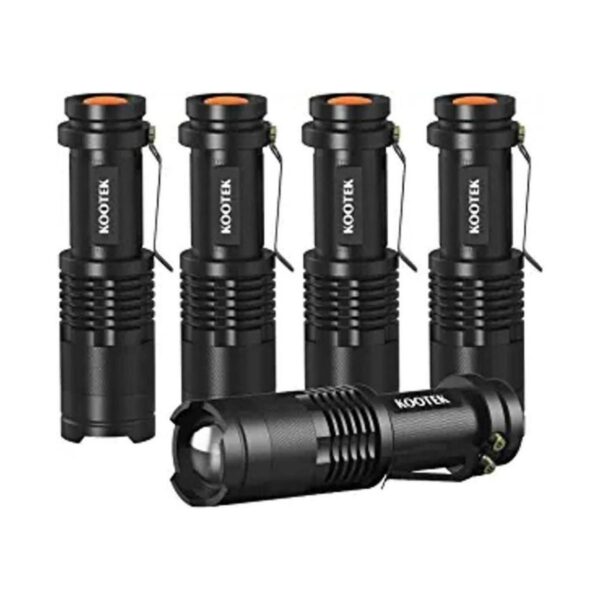 Paquete táctico de 5 mini linternas Kootek LED ultra_1