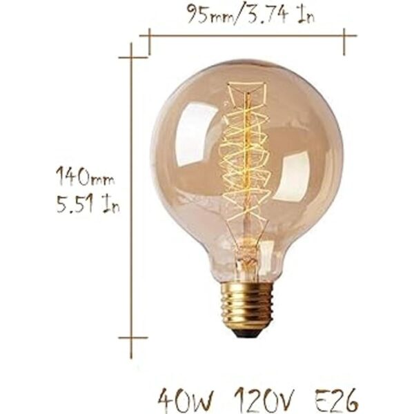 CTKcom Bombillas de filamento vintage Edison globo