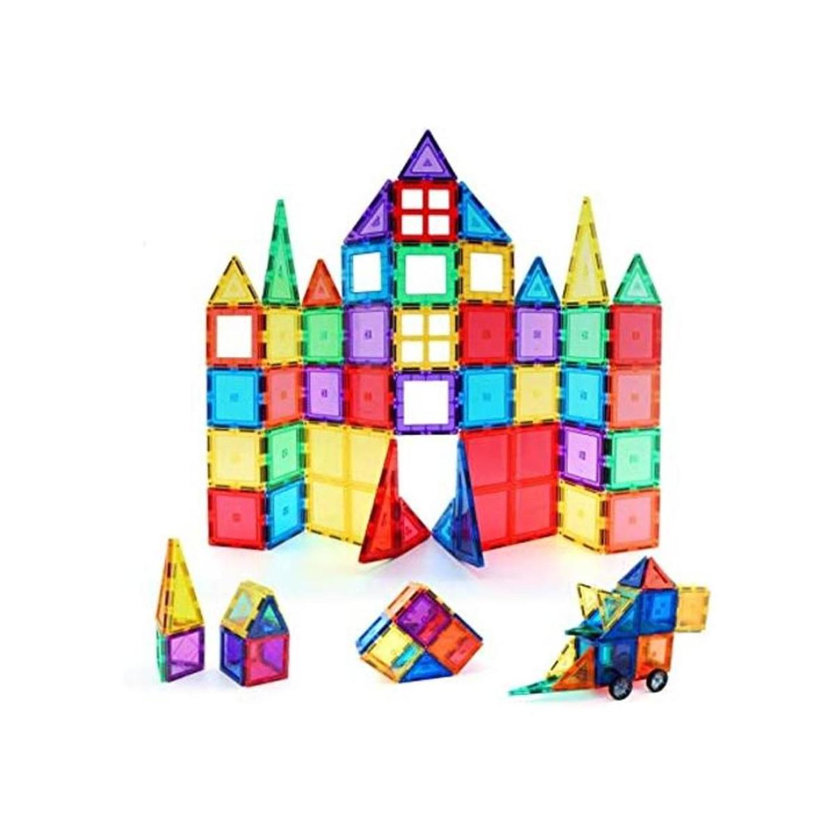 Children Hub Juego de 60 azulejos magnéticos bloques de