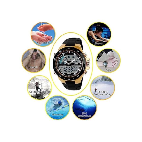 SKMEI reloj deportivo digital para hombres con esfera
