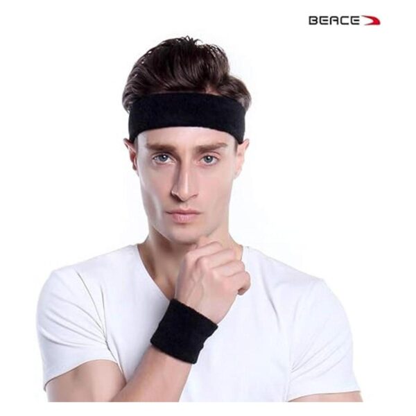 BEACE Sweatbands Sports Headband for Men Women 6PCS_4
