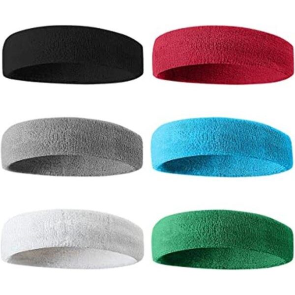 BEACE Sweatbands Sports Headband for Men Women 6PCS_1