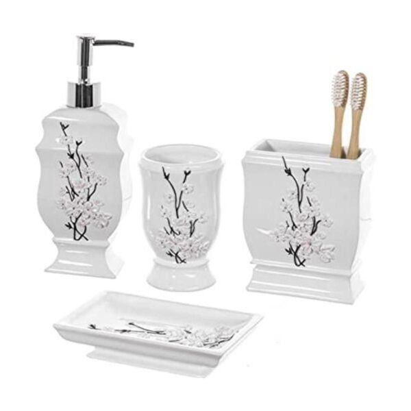 Creative Scents Juego de accesorios de baño de 4 piezas