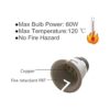 DZYDZR Adaptador convertidor E27 a B22 enchufe de luz E26_2