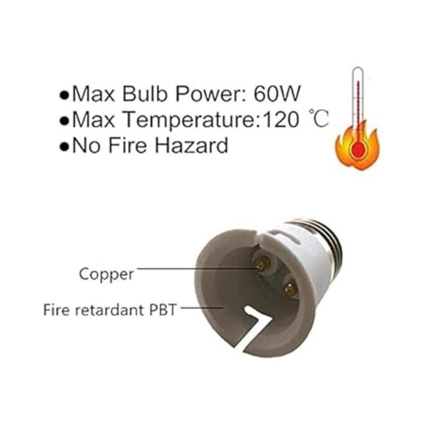 DZYDZR Adaptador convertidor E27 a B22 enchufe de luz E26_2
