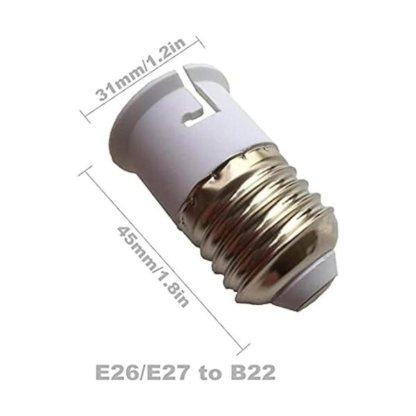 DZYDZR Adaptador convertidor E27 a B22 enchufe de luz E26_3