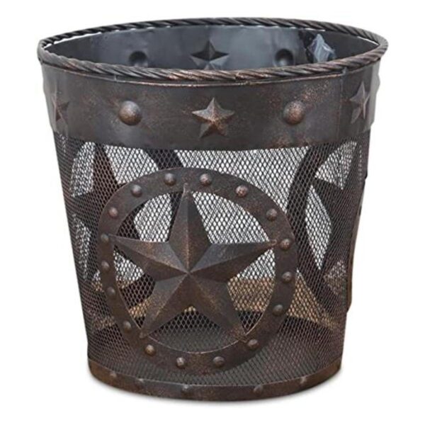 DeLeon Collections Western Star Papelera de metal con_1