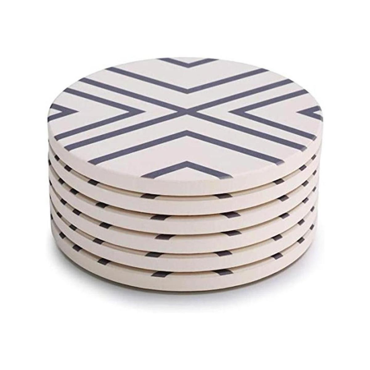 Conjunto de 6 posavasos de material especial de piedra
