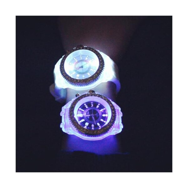 CdyBox Reloj de silicona para mujer y hombre luces LED