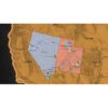 Póster para raspar del mapa de EE.UU. con banderas